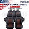Black & Brown Full Set Leather 5-Seats Front Rear Protector