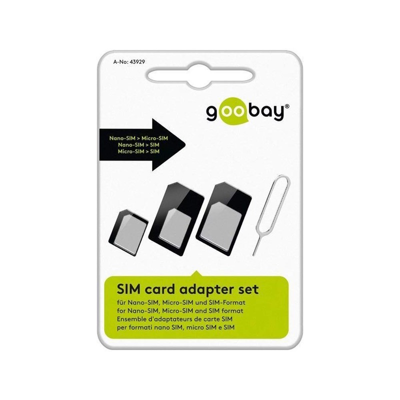 Goobay 43929 Sim Card Adapter Black