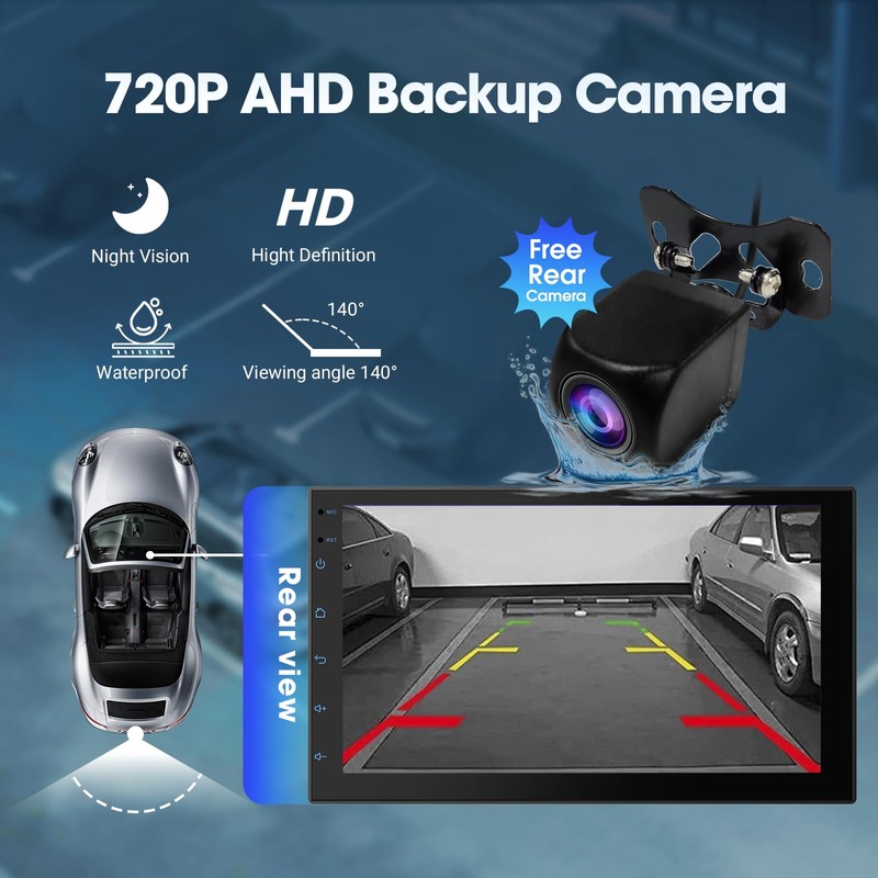 Haudio 9“ Double Din Car Stereo with Wireless Apple Carplay