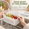Produce Storage Containers for Fridge with Removable Colanders & Locking