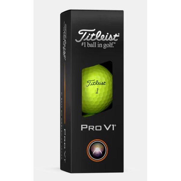 Titleist Pro V1 Golf Balls (Yellow, 3pk) 1 Sleeve 2025
