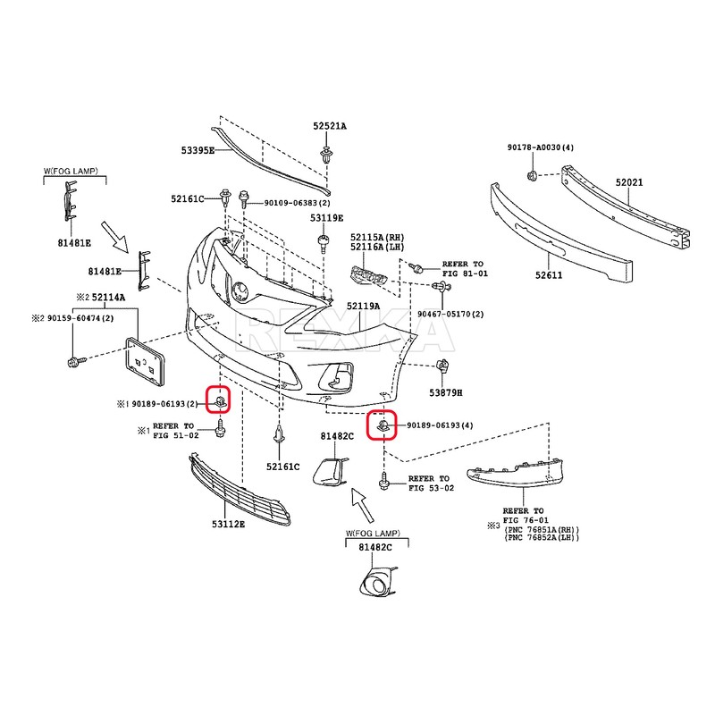 Rexka 20pcs Front Bumper Support Splash Shield Under Cover Nylon