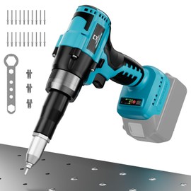Cerycose Rivet Gun for Makita 18V Battery,Cordless Riveters Tool,Brushless Pop Rivet with 3 Size(1/8", 5/32", 3/16") Aluminum Rivets & LED Light for Construction,Metalworking,Home Improvement