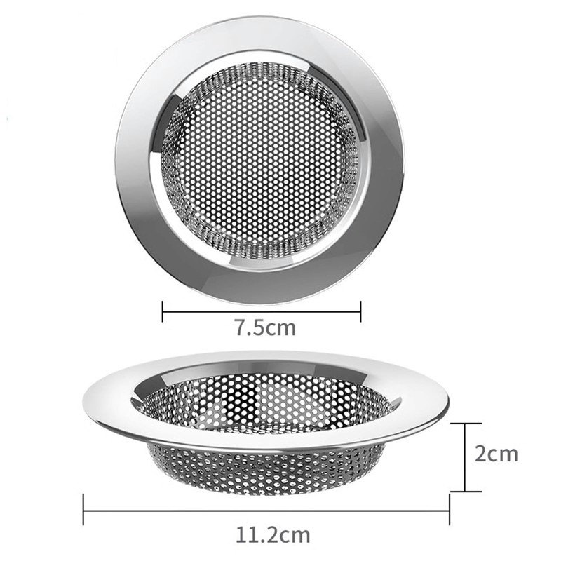 Kitchen Sink Strainer, Stainless Steel Sink Drain Strainer, Dishwasher Safe（External