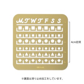 Midori 49099006 Template Notebook Calendar S Monthly Block Pattern