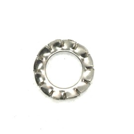 External Tooth Lock Washers A2 Stainless Steel M10, 10.5mm Inner Diameter x 18mm Outer Diameter x 0.7mm Thick DIN 6798 Pack of 10