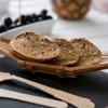 6.5 Inch Wooden Bread Basket, 1 Chip-Resistant Bamboo Basket For