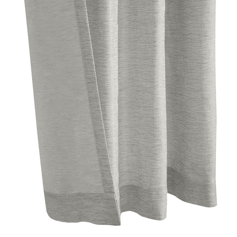 Davos Textered Jacquard Dual Header Curtain Panel 52" x 84"