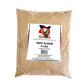 Simba African Teff Flour, 4 Pounds | Perfect for Baking, Flour for Injera | Gluten Free