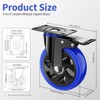 5 Inch Heavy Duty Caster Wheels 2200lbs, Swivel Casters Set
