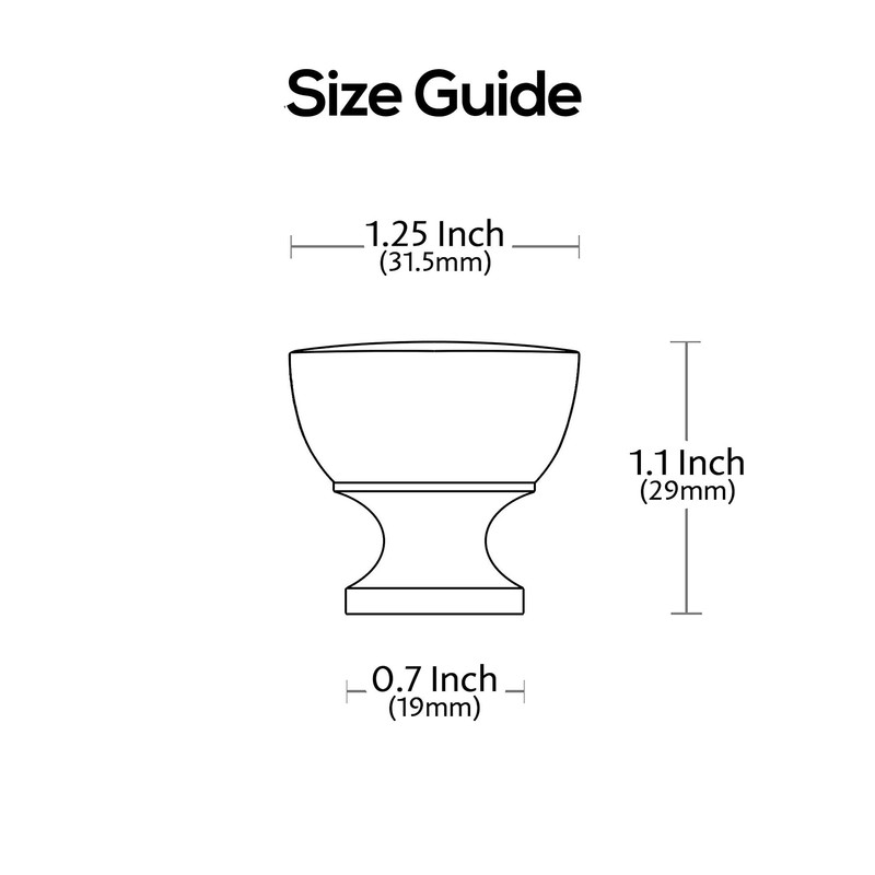 Alzassbg 5 Pack Matt Gold Cabinet Knobs, 1-1/4 Inch(31.5mm) Diameter