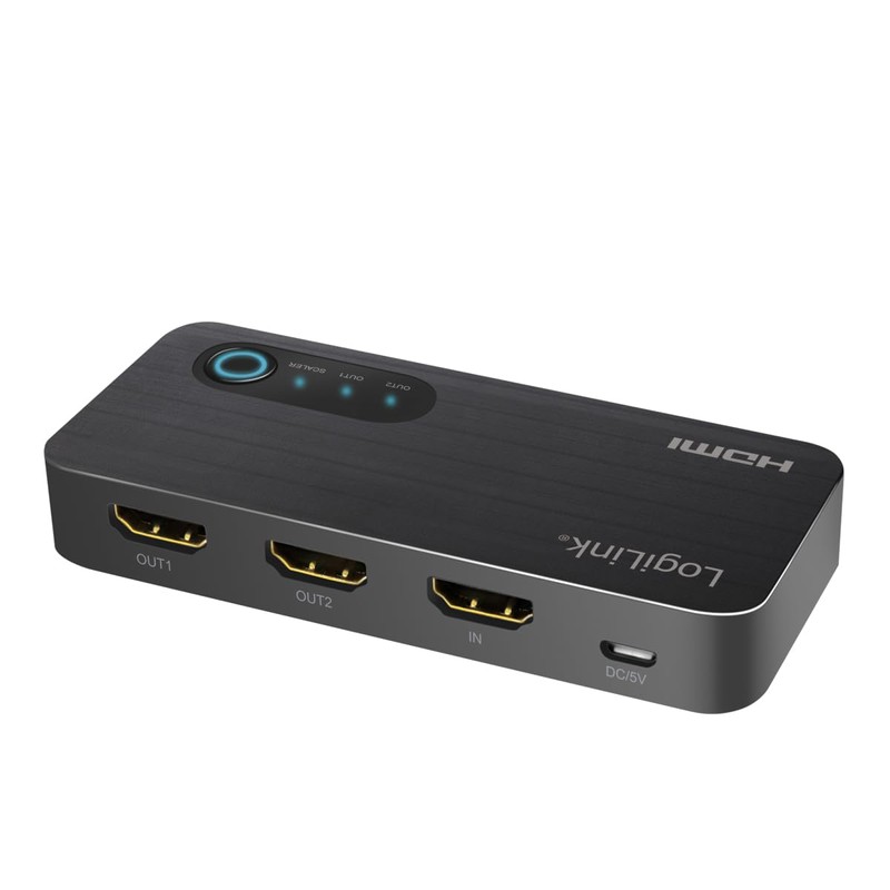 LogiLink HDMI Splitter 1 x 2 Port Distributes 1 HDMI