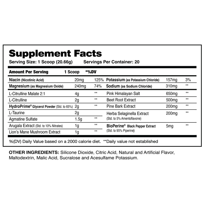 I-Prevail Supplements Forge Pump V2 Non-Stimulant Pre-Workout Nitric Oxide Boosting