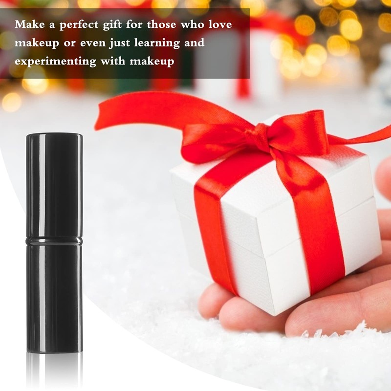 Falliny Retractable Kabuki Makeup Brush, Travel Face Blush Brush, Portable