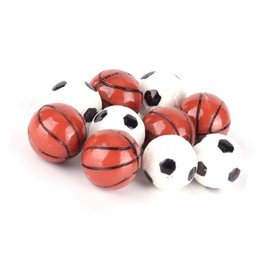 10pcs 1:12 Dollhouse Ball Model Miniature Resin Football Basketball Toys for Doll House Decoration