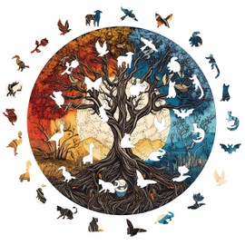 Wooden Puzzle for Adults, 200 Piece Irregular Animal Shaped Wooden Jigsaw Puzzles, Creative Jigsaw Puzzle Gifts, Family Game