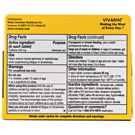 Vivarin Caffeine Alertness Aid, Tablets 40 ea