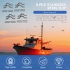 RiseDirectly Stainless Steel Bimini Boat Top Pad Eye 8 Pcs