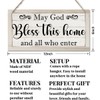 May God Bless This Home Decor Sign, Printed Wood Wall