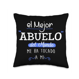 El mejor abuelo del mundo me ha tocado a mi Spanish Grandpa Throw Pillow
