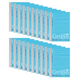 Kokuyo No-242BTNX20 Notebook, Campus Notebook, Ruled with Dots, A7, B Ruled, 30 Sheets, Set of 20