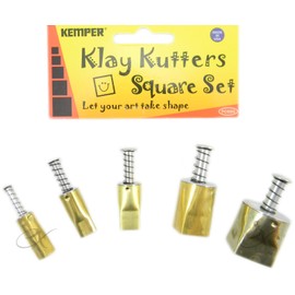 Kemper Clay Pattern Cutters -5 Pc Square Set by Kemper
