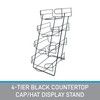 SSWBasics 4-Tier Black Countertop Hat Display Stand for Baseball Caps