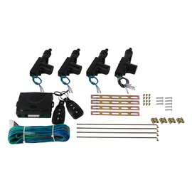 Nicear Universal 4 Door Keyless Entry Remote Control System Car Central Locking Kit with 4 Actuators Remote Key Fobs and Accessories for Vehicle Locking System Black