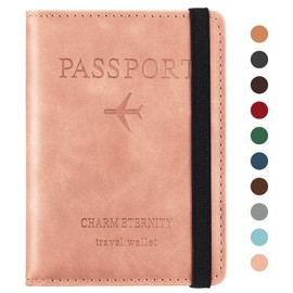 Sciphylia Passport Cover Passport Cover Faux Leather Vaccination Certificate Case with RFID Blocker PU Leather Passport Cover for Women Men Holiday Accessories Protective Case Travel Documents Travel