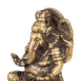 FENGSHUI-CAISHEN Ganesha Statues - Pure Copper Ganapati Ganesh Figurine, Reiki Chakra Meditation Desktop Decor