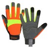 AIGEVTURE Hi-Vis Reflective Work Gloves Enhanced Visibility Impact Protection Safety