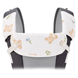 Bebear Teething Pillow for Baby Carrier, 100% Cotton Drool Bib for Baby Carrier, Newborn to Toddlers, 3 Pieces Baby Biting Pillow for Boys/Girls (Green Bear)