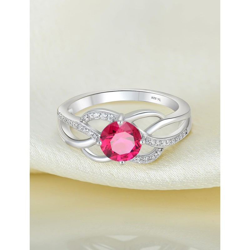 YL Celtic Knot Rings 925 Sterling Silver Twisted Ring Created