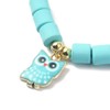 Hemasa Polymer Clay Column Beaded Stretch Bracelets Owl Charms For