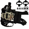 YBEKI Professional Bike Pedals with Adjustable Toe Clips & Straps