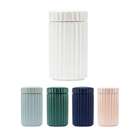 Waggo Ripple Ceramic Dog Treat Jar to Keep Dog Treats and Cookies Fresh - Matte Cookie Jar With Air Tight Lid For Your Modern Kitchen To Match Your Ripple Dog Bowl (White Ripple)