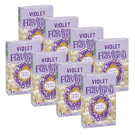 Les Anis de Flavigny Candy Mints, The French Mints, Vegan, Non-GMO, Made in France, Violet Flavor, 40g Box, 8-Pack