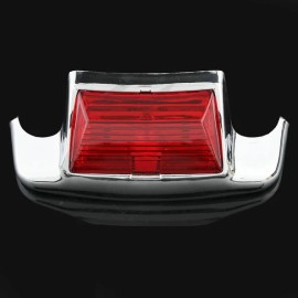 KEEPDSGN Red Chrome Rear Fender Tip Light Fit For Harley FLSTC Heritage Softail Classic