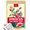 TeeLux Hibiscus Tea Bags, Premium Natural Hibiscus Flowers Tea, Caffeine