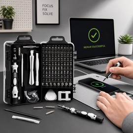 115-in-1 Precision Screwdriver Set for Electronics Repair – Magnetic Multi-Bit Tool Kit for Phones, Laptops and Small Devices