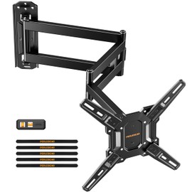 Perlegear Long Arm TV Wall Mount for 32-65″ TVs, 37.4” Long Extension Corner TV Mount, Max VESA 400x400mm, Articulating Arms Full Motion Wall Mount Bracket with Swivel and Tilt, Holds up to 110 lbs