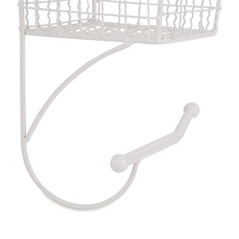 DII Rustic Farmhouse Bathroom Décor, Metal Storage, Toilet Paper Holder, Antique White