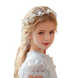 JUSTUSNX Bride Wedding Headpiece Pearl Hair Vines Gold Wedding Hair Piece Hair Accessories for women and Girls