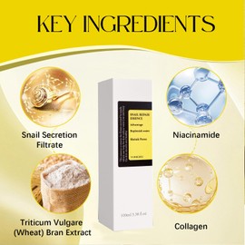 OYUFO Snail Mucin Power Repairing Essence, with 96.3% Snail Secretion Filtrate, Replenish Water Shrink Pores, Hydrating Serum for Face Wrinkles & Fine Lines & Dull Skin; 100ml, 3.38 fl.oz;