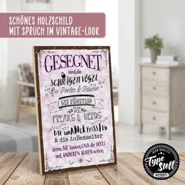 TypeStoff HS-00689 Wooden Sign with Saying - Outsider - Vintage Look with Quote as Gift and Decoration on Different and Unadapted Theme