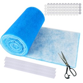 18" x120" Air Vent Filters, Cut to Fit Air Filter (70+ Filters), MERV 8 Triple Vent Filter for Home Floor, Ceiling, RV, HVAC Furnace Vents, With Adhesive Hook Tape and Installation Tape