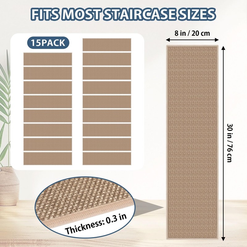 Peel and Sticker Stair Treads Non Slip for Wooden Steps