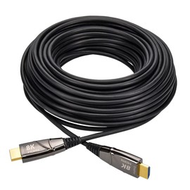 Beszin 30Ft 8K/60Hz 48Gbps Bandwith eARC High Speed HDMI 2.1 Active Fiber Optic HDMI Cable, Commercial Grade 8K High Speed Long Fiber Optic HDMI Cable
