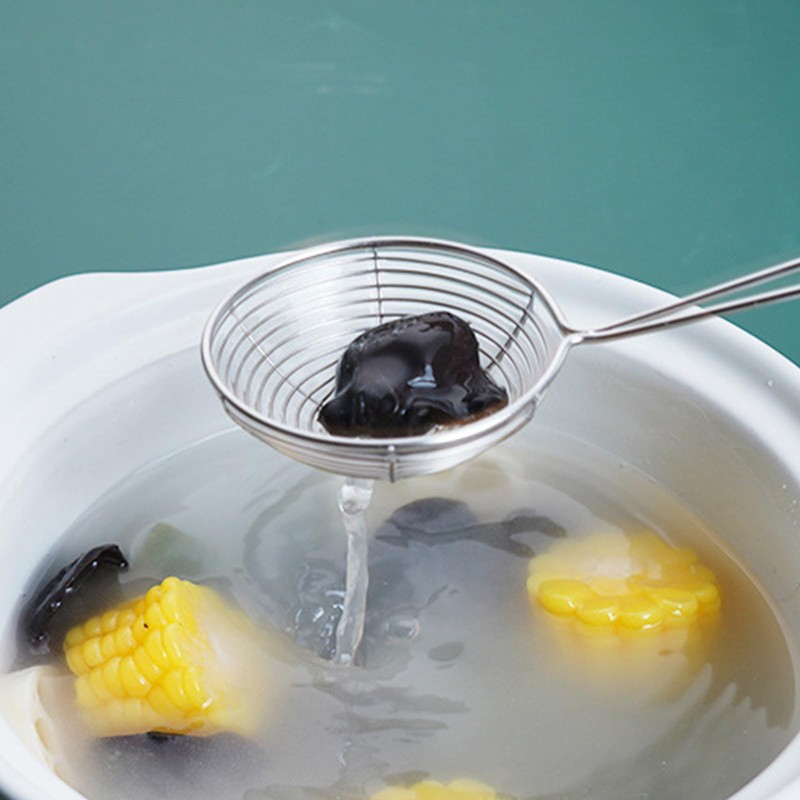 Stainless Steel Wire Skimmer Spoon Strainer Spider Kitchen Mesh Tool