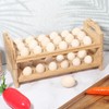 3 Pack Egg Storage for Countertop Wooden Stackable Egg Holder